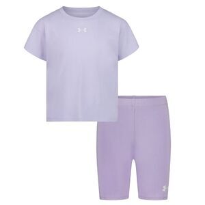 Under Armour Childrens/Kids Short-Sleeved T-Shirt & Shorts Set / Purple